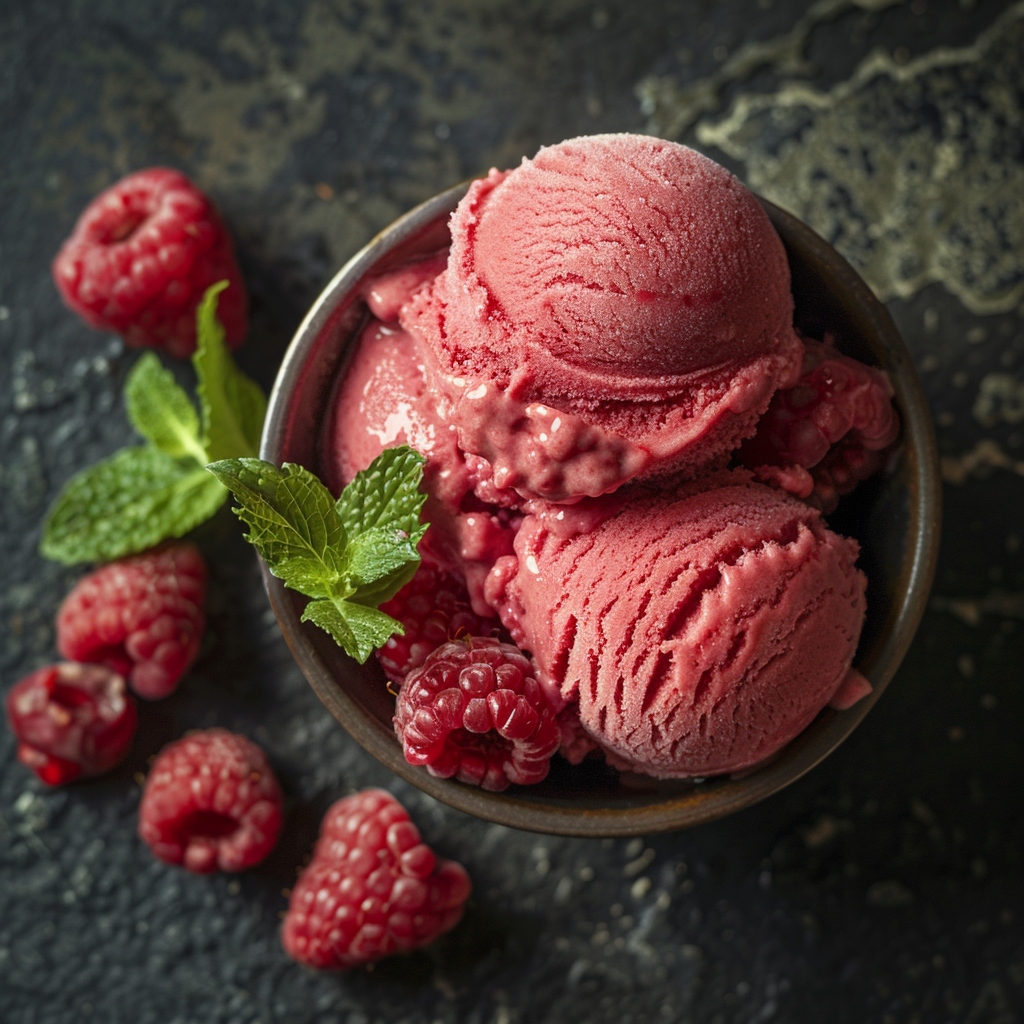 Sorbet framboise ultra léger : Recette facile et savoureuse 4 Sorbet framboise ultra léger