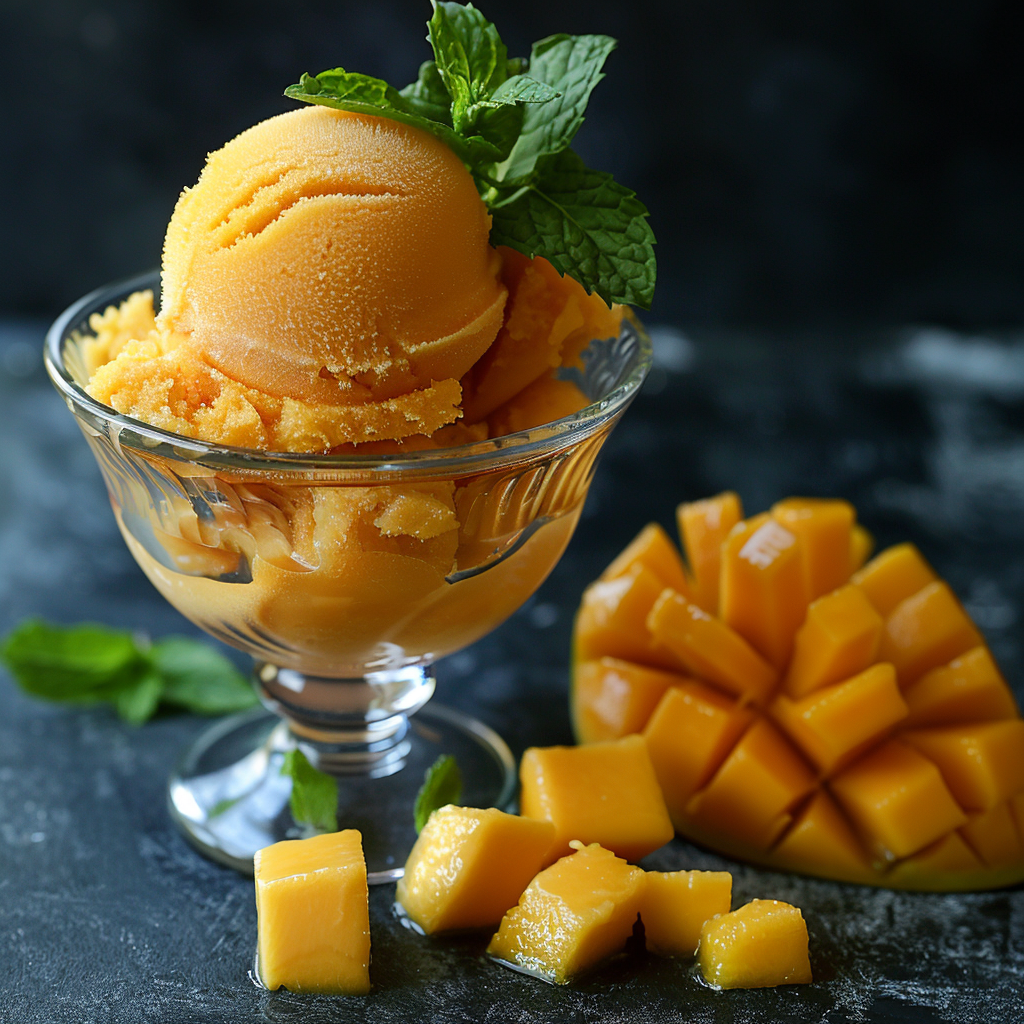 Sorbet mangue passion : Recette facile et savoureuse 3 Sorbet mangue passion