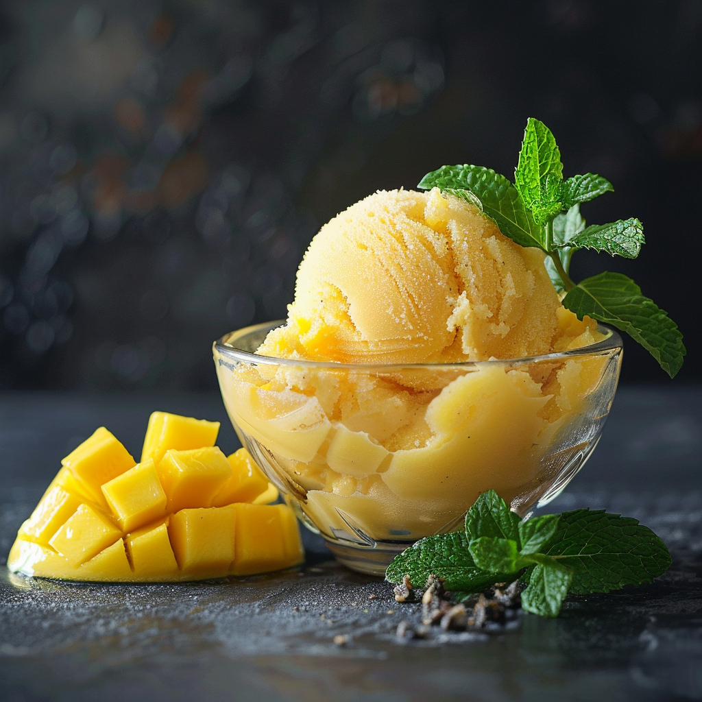 Sorbet mangue passion : Recette facile et savoureuse 4 Sorbet mangue passion