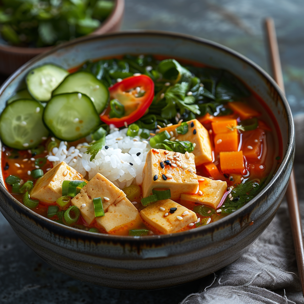 Soupe miso‑tofu revisitée