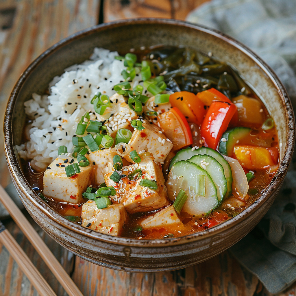 Soupe miso‑tofu revisitée