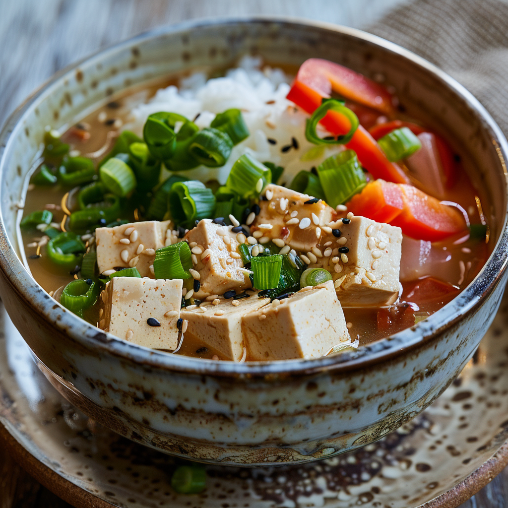 Soupe miso‑tofu revisitée