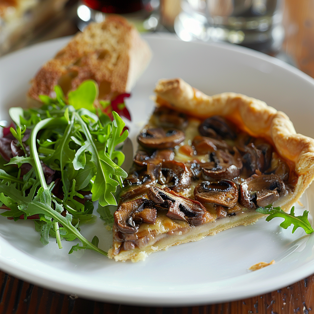 Tarte rustique aux champignons