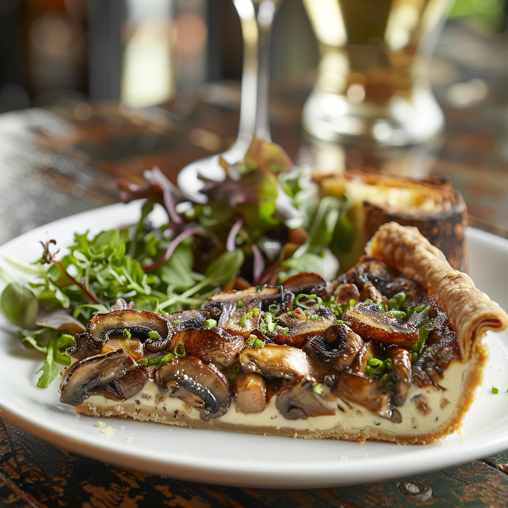 Tarte rustique aux champignons