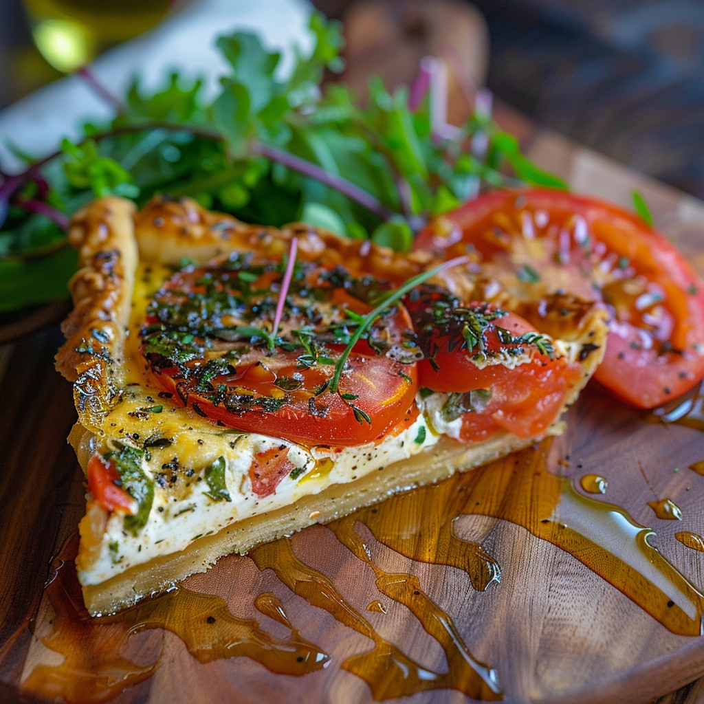 Tarte rustique tomates‑mozzarella