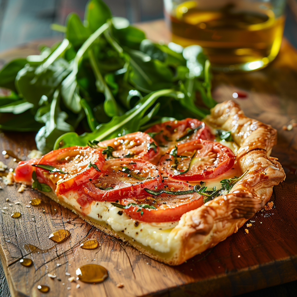 Tarte rustique tomates‑mozzarella