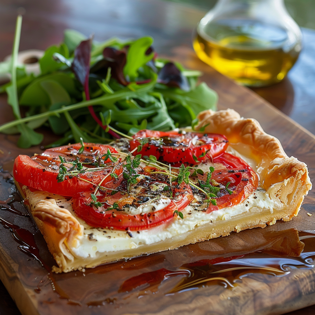 Tarte rustique tomates‑mozzarella