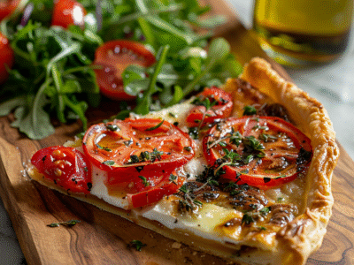 Tarte rustique tomates-mozzarella facile et savoureuse