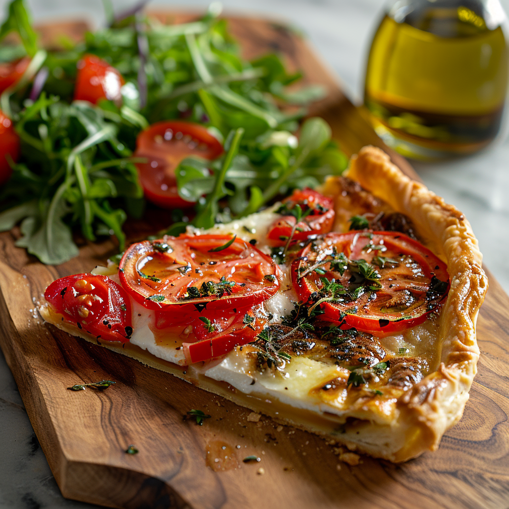 Tarte rustique tomates‑mozzarella