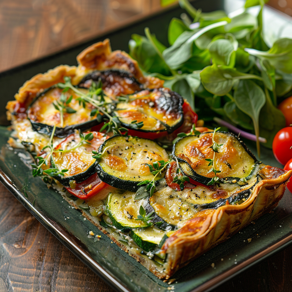 Tarte salée courgette – parmesan : Recette facile et savoureuse 2 Tarte salée courgette – parmesan
