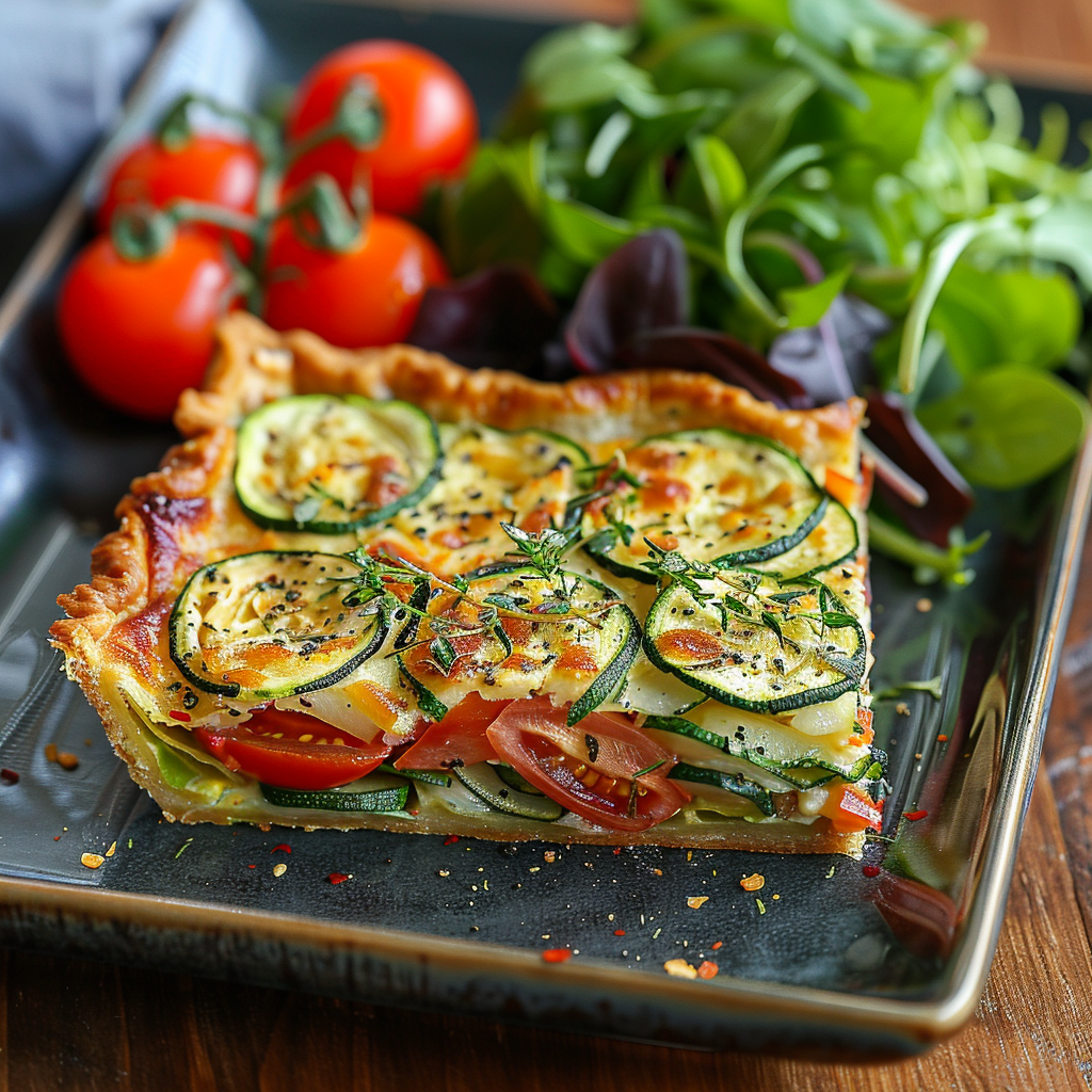Tarte salée courgette – parmesan : Recette facile et savoureuse 3 Tarte salée courgette – parmesan