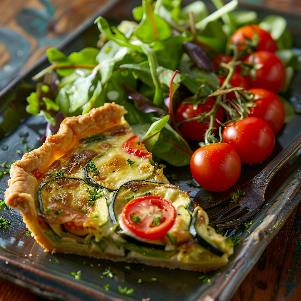 Tarte salée courgette – parmesan : Recette facile et savoureuse 4 Tarte salée courgette – parmesan