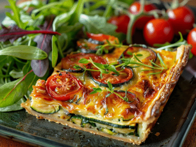 Tarte salée courgette – parmesan : Recette facile et savoureuse