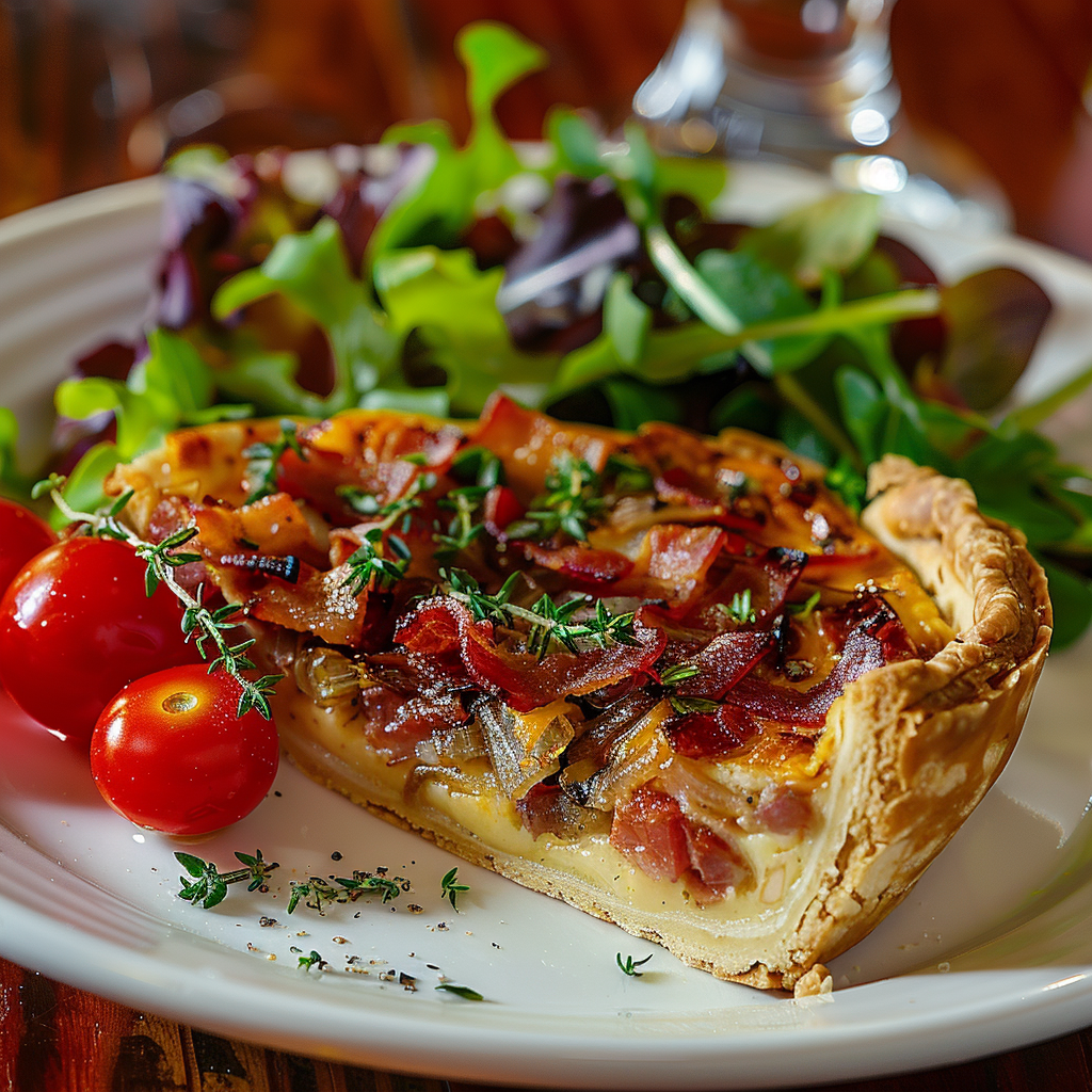 Tarte salée lardons-oignons : Recette facile et savoureuse 2 Tarte salée lardons‑oignons