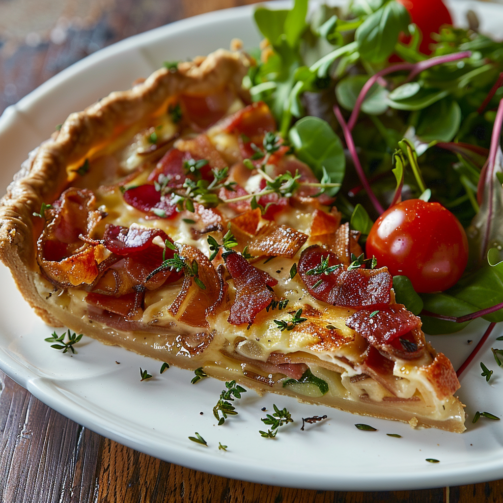 Tarte salée lardons-oignons : Recette facile et savoureuse 3 Tarte salée lardons‑oignons