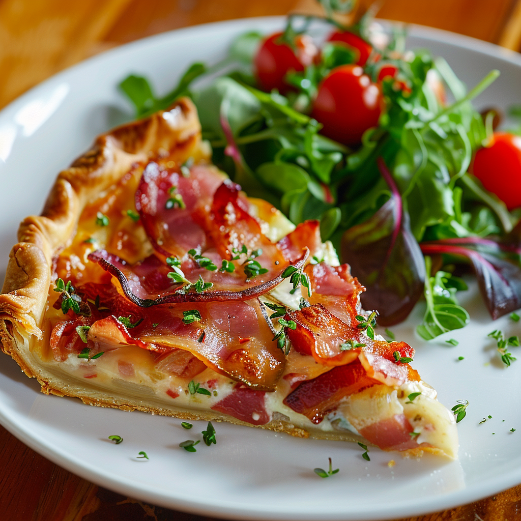 Tarte salée lardons-oignons : Recette facile et savoureuse 4 Tarte salée lardons‑oignons