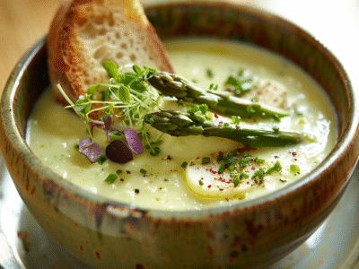 Velouté asperges vertes : Recette facile et savoureuse