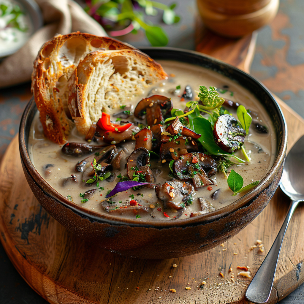 Velouté champignons à la thaï