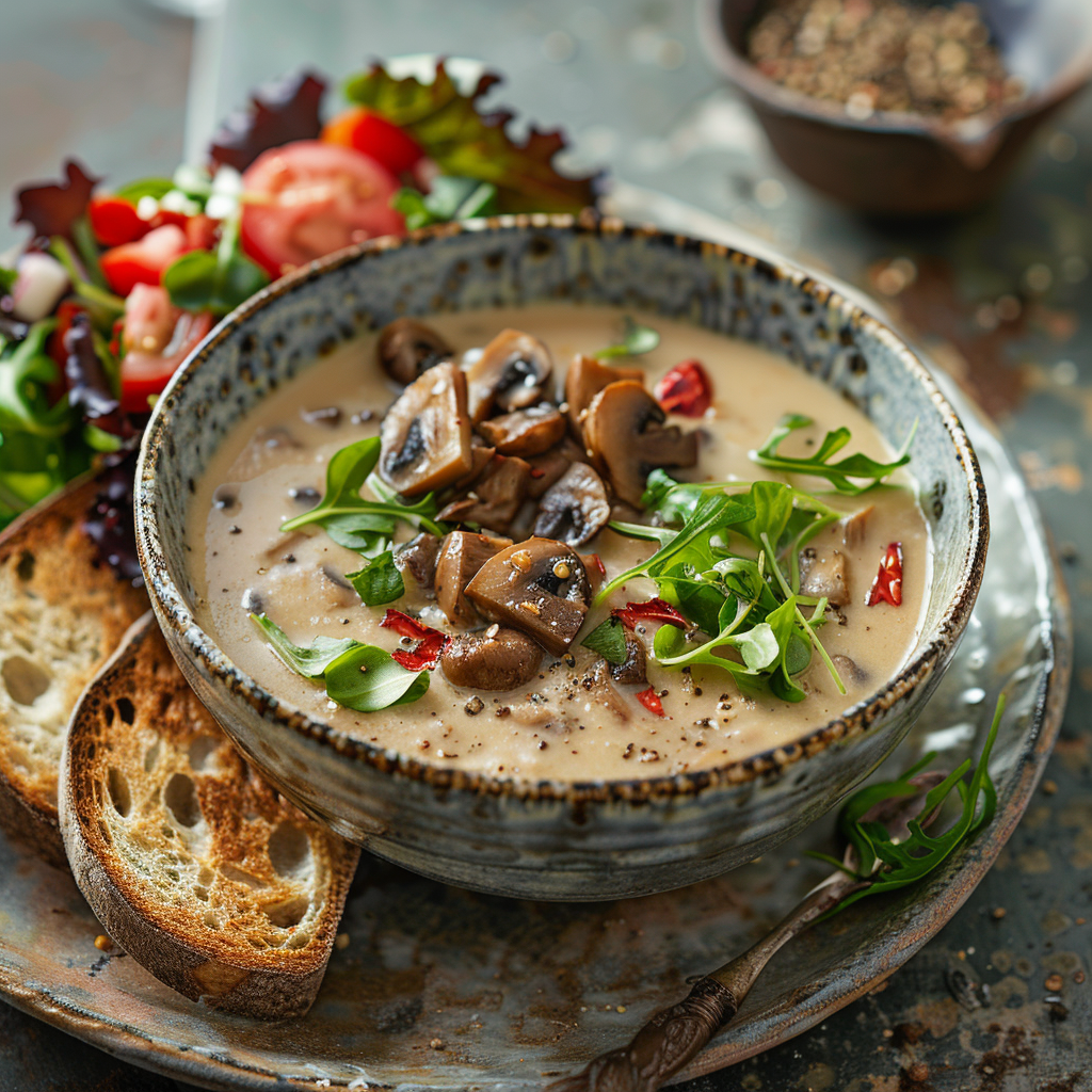 Velouté champignons à la thaï