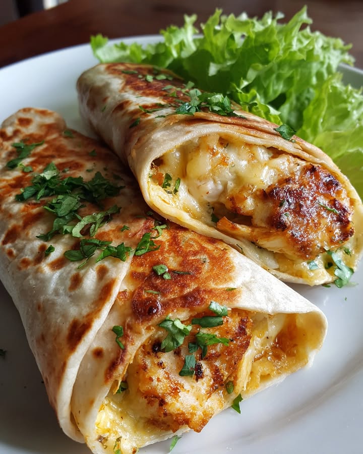 Wraps Poulet Ail : Recette Facile et Savoureuse 2 Wraps Poulet Ail