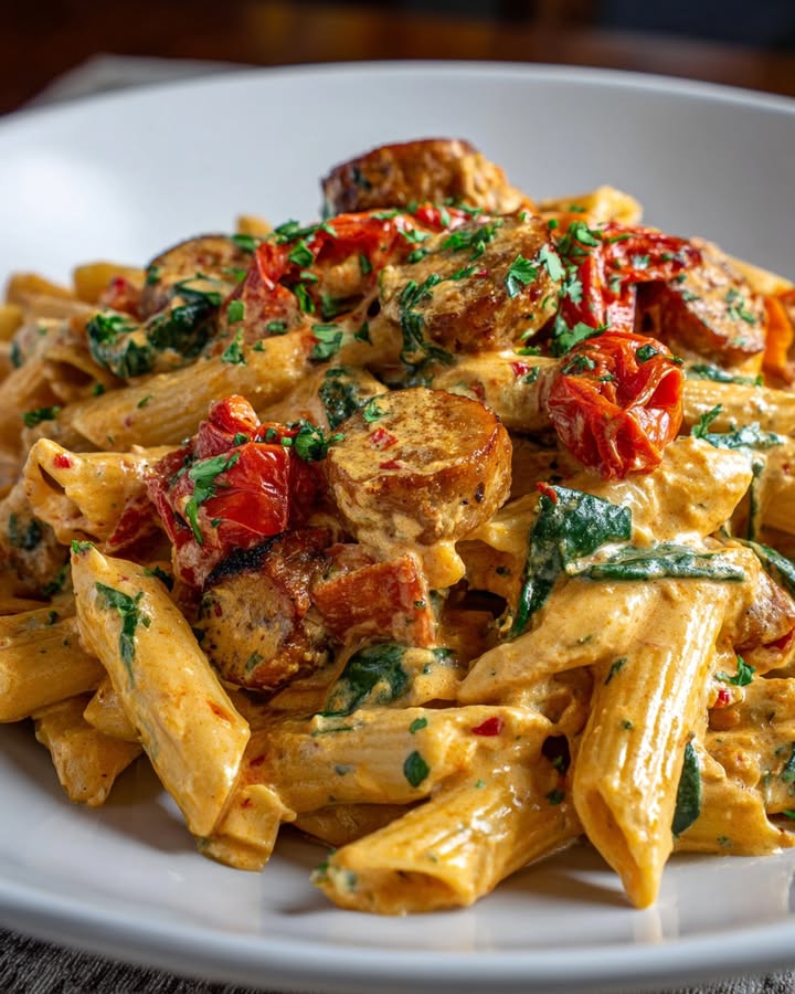 Pâtes Cajun Crémeuses : Recette Savoureuse et Facile à Préparer 2 Pâtes Cajun Crémeuses