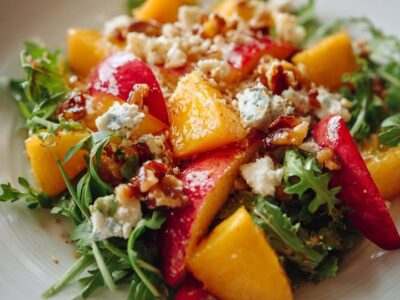 Salade Pêches Gourmande : Recette Facile et Savoureuse
