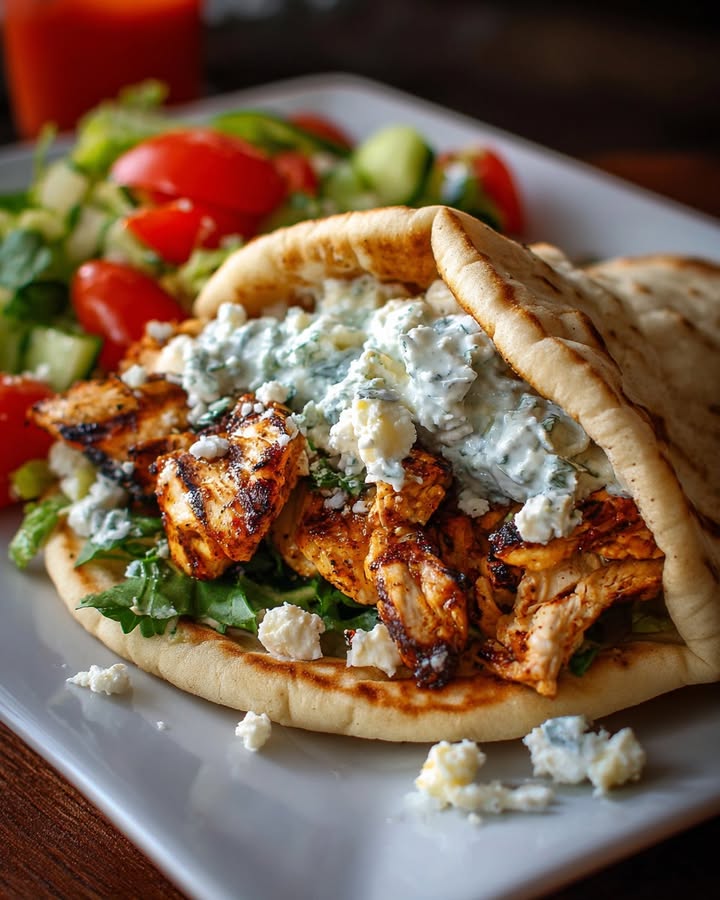 Gyros Poulet Tzatziki Feta : Recette Authentique et Savoureuse 2 Gyros Poulet Tzatziki Feta