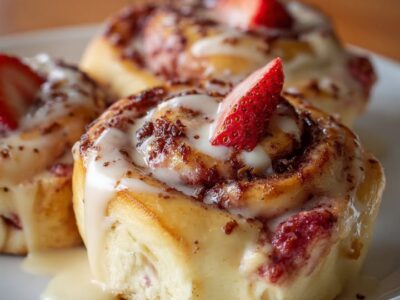 Roulés Fraise Cheesecake Rapide et Savoureux