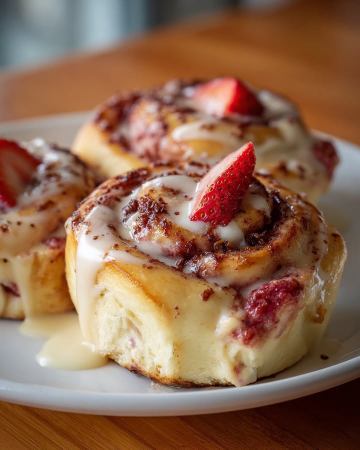 Roulés Fraise Cheesecake Rapide et Savoureux 2 Roulés Fraise Cheesecake