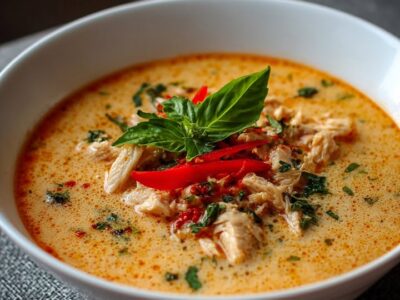 Soupe Thaï Poulet : Recette Facile et Savoureuse