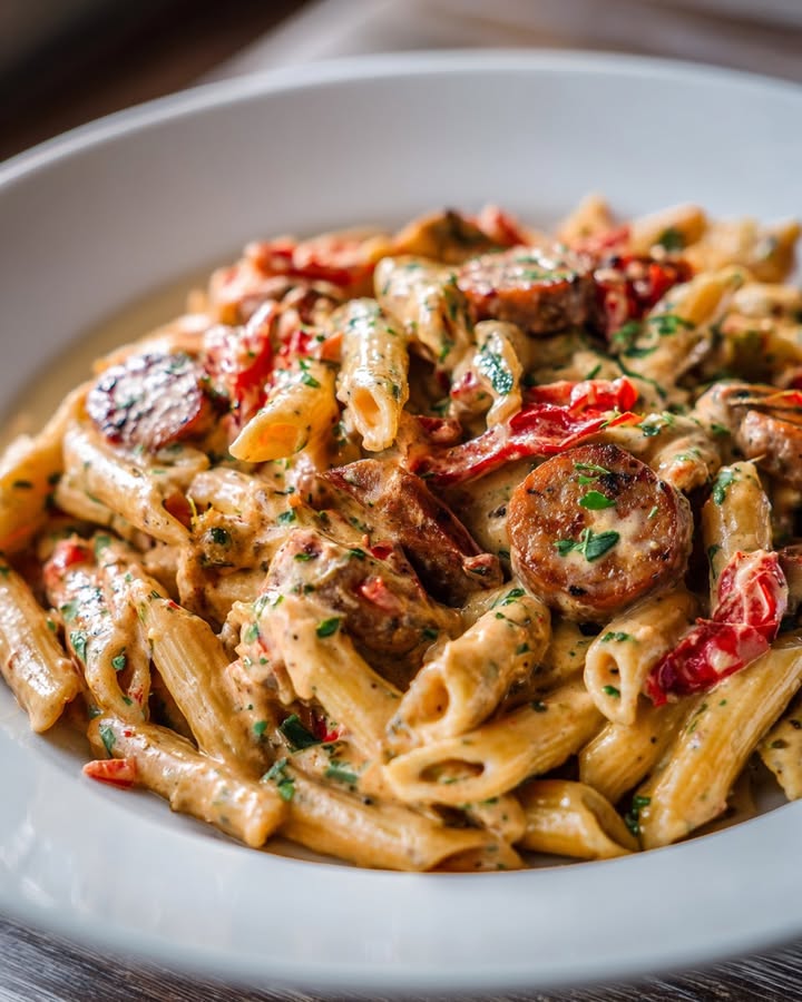 Pâtes Cajun Crémeuses : Recette Savoureuse et Facile à Préparer 2 Pâtes Cajun Crémeuses