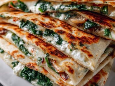 Quesadillas Épinards Feta : Recette Facile et Savoureuse