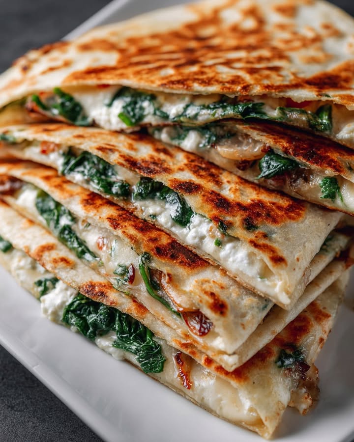 Quesadillas Épinards Feta