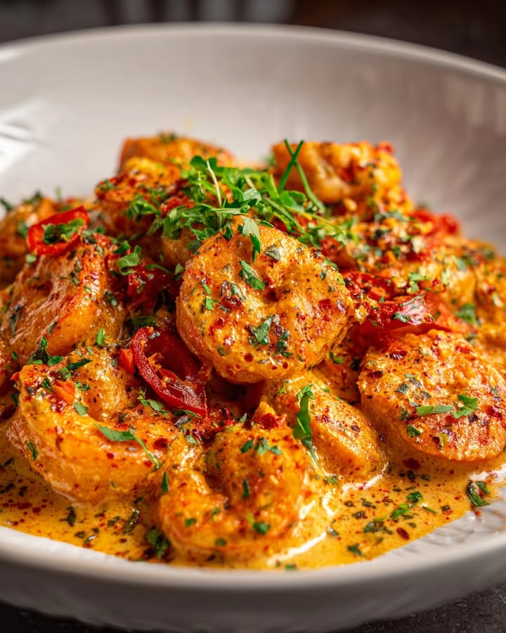 Crevettes Crémeuses Paprika : Recette Savoureuse et Rapide 2 Crevettes Crémeuses Paprika