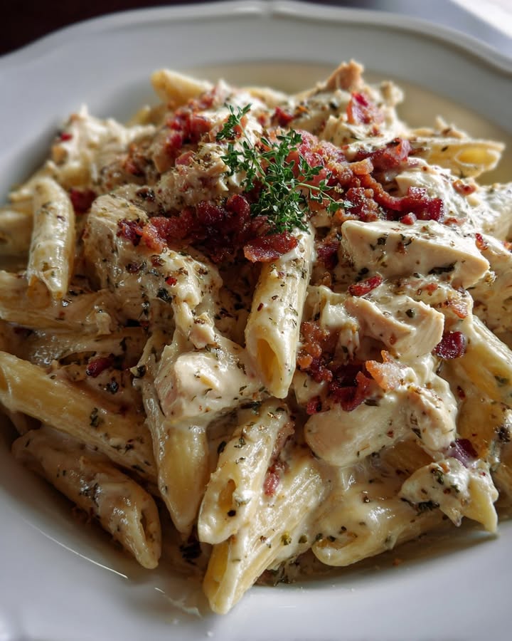 Pâtes Poulet Ranch Rapide et Savoureux 2 Pâtes Poulet Ranch