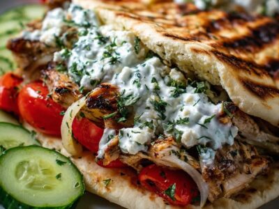 Gyros Poulet Tzatziki Feta : Recette Savoureuse et Facile à Préparer