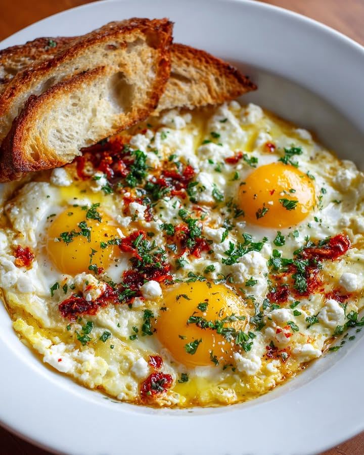 Œufs Feta Méditerranéens