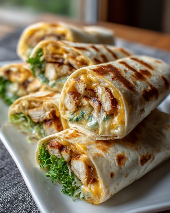 Wraps Poulet Fondant : Recette Facile et Savoureuse 2 Wraps Poulet Fondant