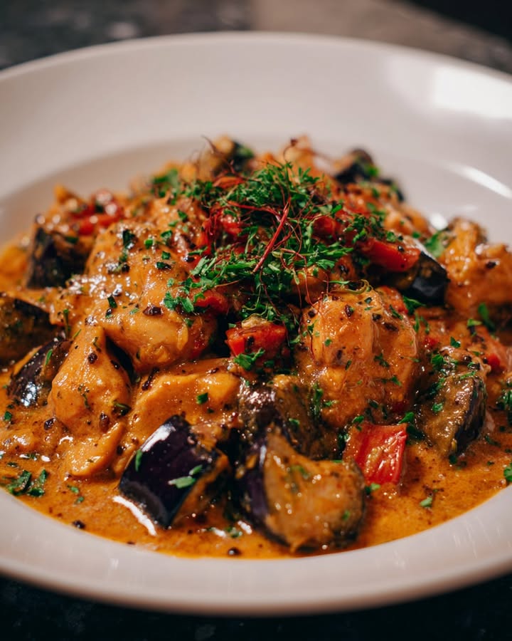 Ragoût Poulet Aubergines