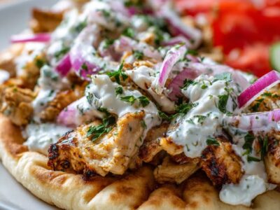 Gyros Poulet Tzatziki Feta : Recette Savoureuse et Facile à Préparer