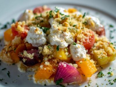 Crumble Légumes Burrata : Recette Facile et Savoureuse