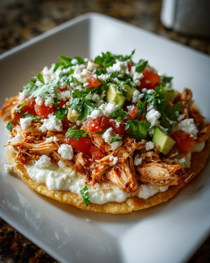 Tostadas Poulet Rôti : Recette Facile et Savoureuse 2 Tostadas Poulet Rôti