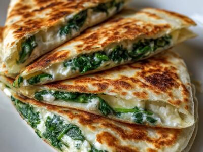 Quesadillas Épinards Feta : Recette Facile et Savoureuse