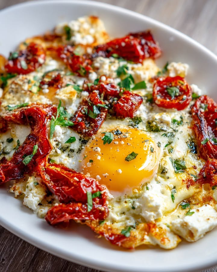 Œufs Feta Méditerranéens