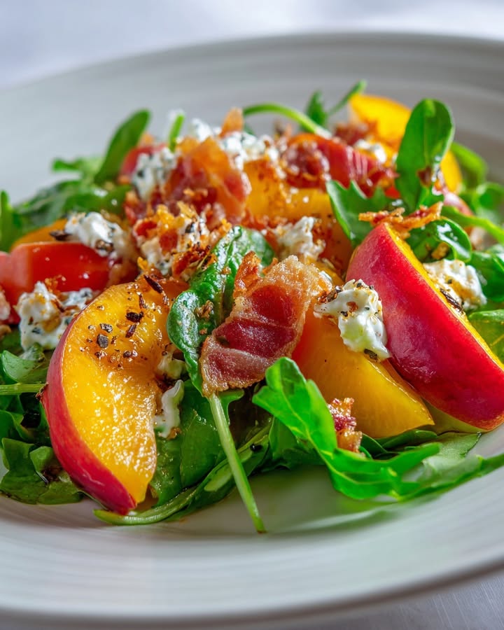 Salade Pêches Crémeuse