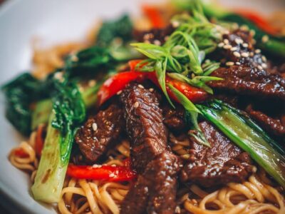 Bœuf Caramélisé Nouilles : Recette Facile et Savoureuse
