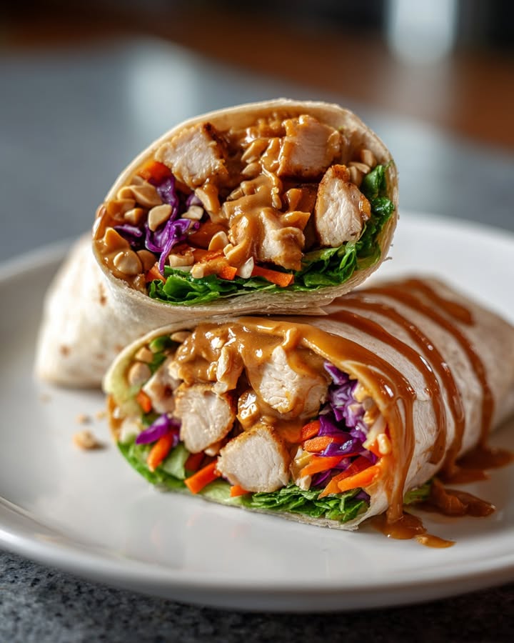 Wraps Poulet Thaï Facile et Savoureux 2 Wraps Poulet Thaï