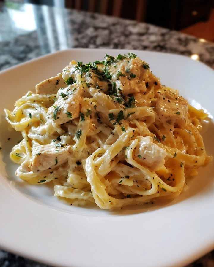 Pâtes Poulet Crémeuses : Recette Facile et Savoureuse 2 Pâtes Poulet Crémeuses