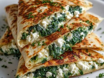 Quesadillas Épinards Feta : Recette Facile et Savoureuse
