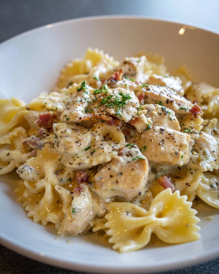 Pâtes Poulet Bacon